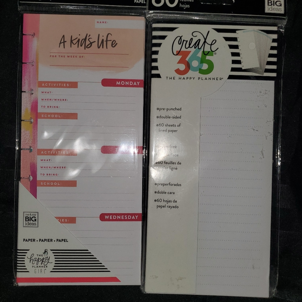 Classic & Big The Happy Planner Paper Bundle/Lot